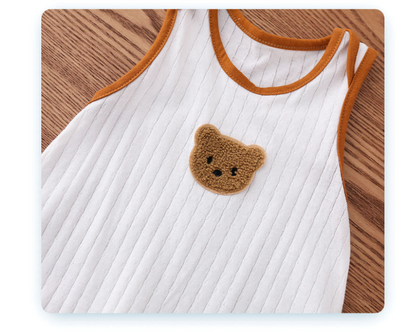 Cozy and Stylish Sleeveless Bear Romper by Ju Ju Jam