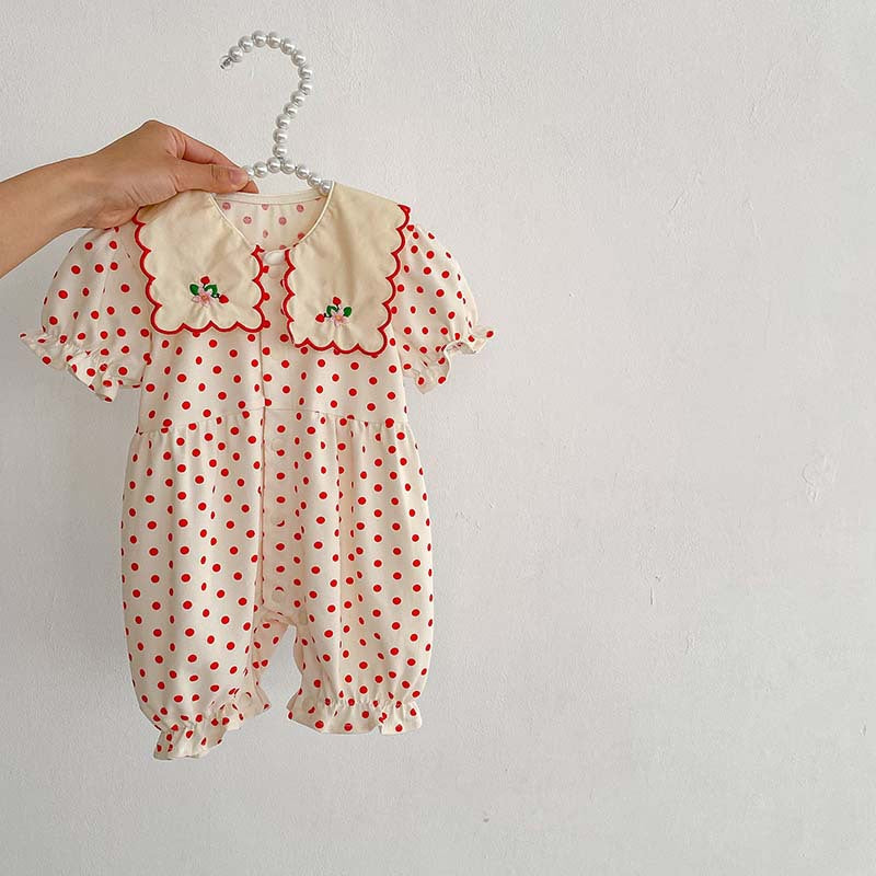 Ju Ju Jam Babywear: Polka Dotted Romper for Boys and Girls