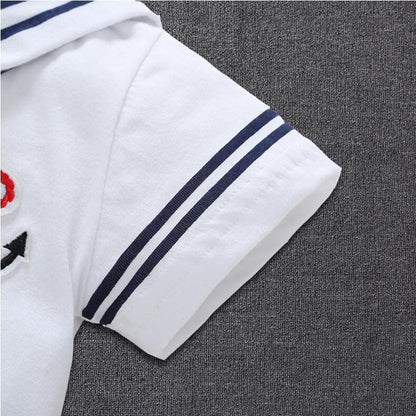 Navy Baby Girls and Boys Sailor Romper
