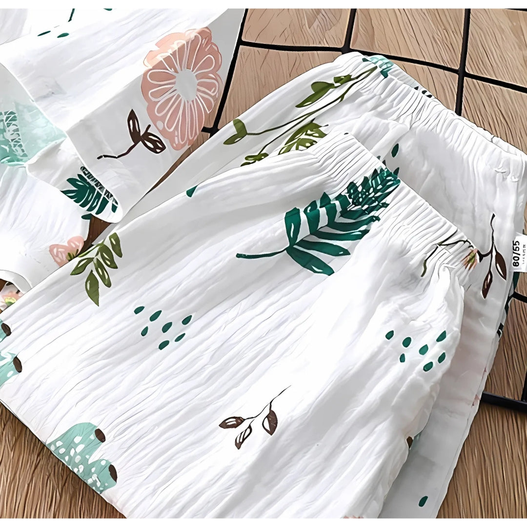 Girls' Cute Forest Lounge Wear Set by Ju Ju Jam, perfect for lounging in style with a cute forest print.