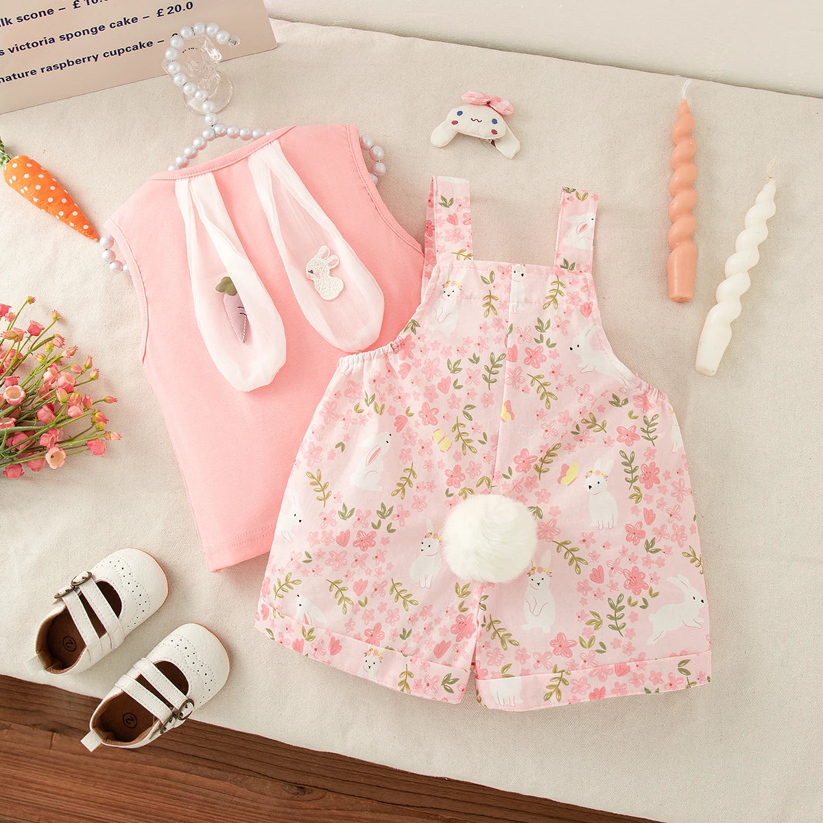 Bunny Hat & Tail Dunagree Girls Set