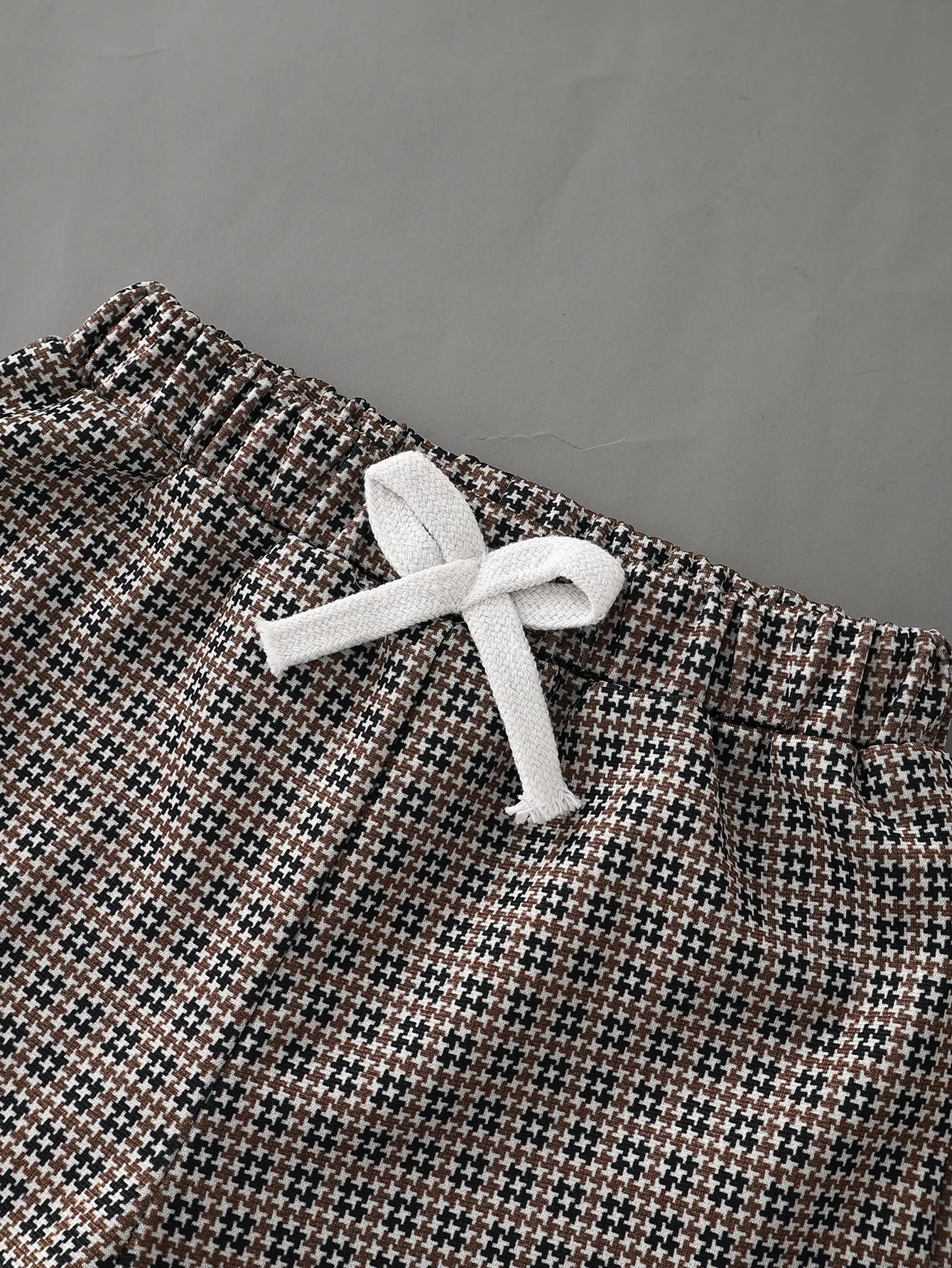 Checkered Baby Boys Party Outfit with Bow