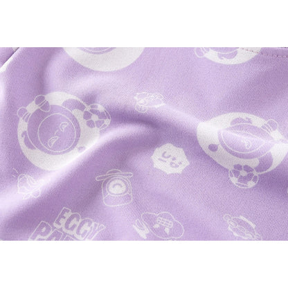 Ju Ju Jam's Little Duckling T-shirt in lavender, perfect for boys and girls, shown paired with shorts for a complete outfit.