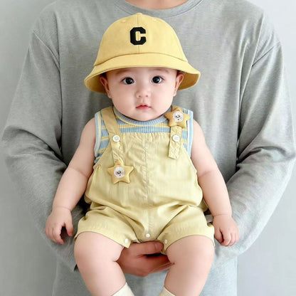 Star Striped Baby Boys Girls Unisex Romper Set