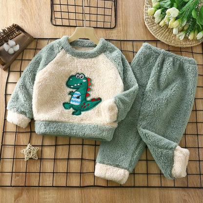 Cuddly Cozy Dino Plush Set for kids, crafted with care for all-day comfort and fun, available at Ju Ju Jam.