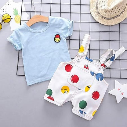 Adorable Kids' Rainbow Dotted Jumpsuit Set from Ju Ju Jam