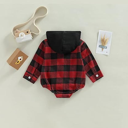 Cute Baby and Kids Ensemble: Ju Ju Jam Plaid Hooded Romper