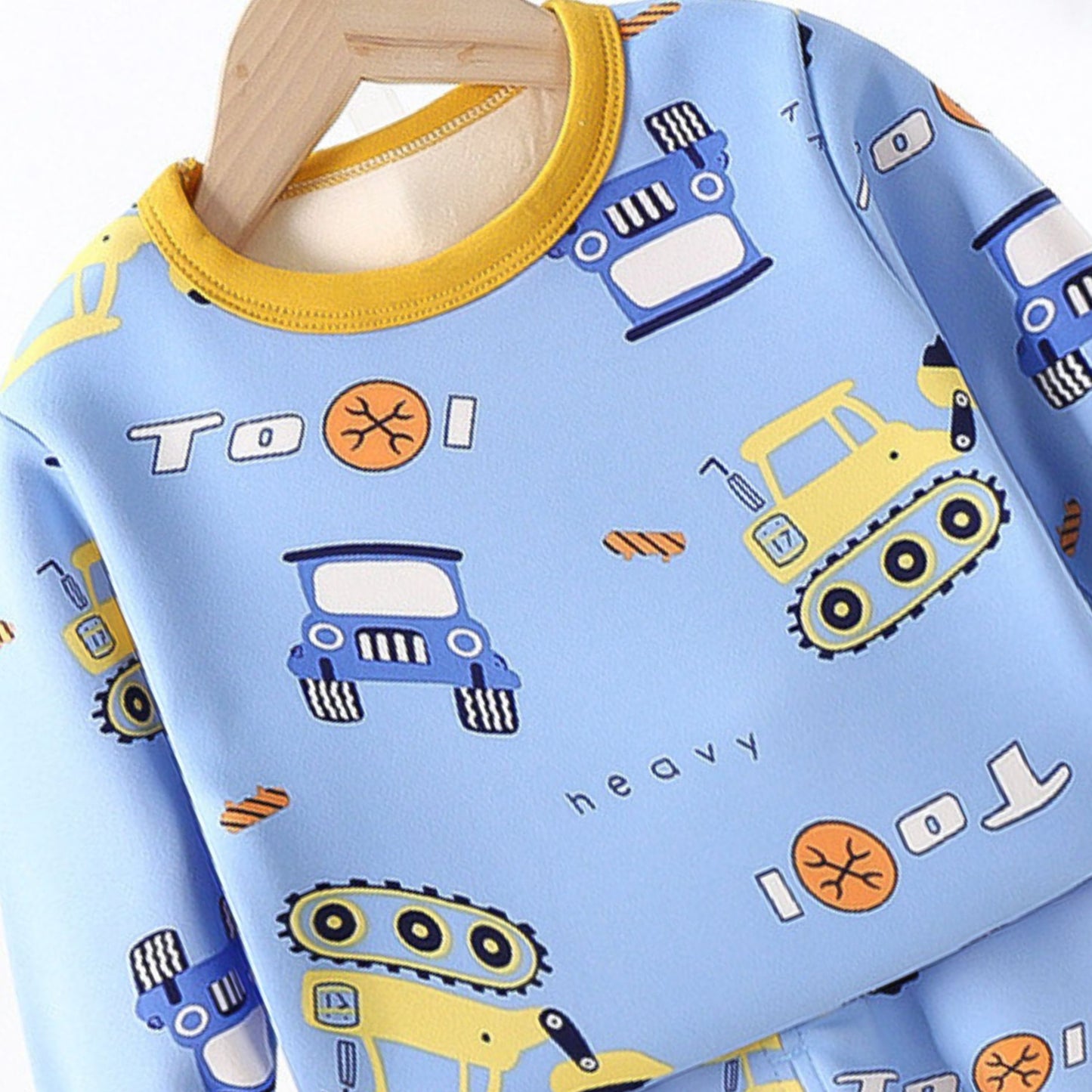 Ju Ju Jam's Cozy Vehicles Printed Boys Loungewear Set, perfect for bedtime or lounging, with adorable car and truck prints.