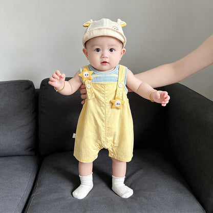 Star Striped Baby Boys Girls Unisex Romper Set