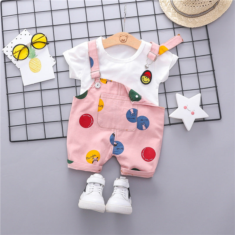 Colorful Rainbow Dotted Jumpsuit Set by Ju Ju Jam