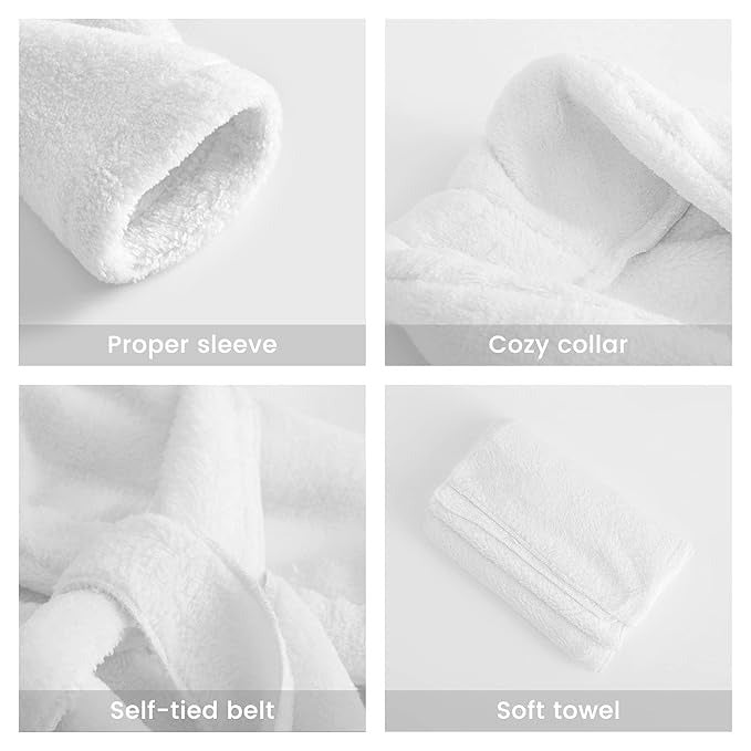 Little Luxe Baby Boys Girls Bath Robe with Head Towel