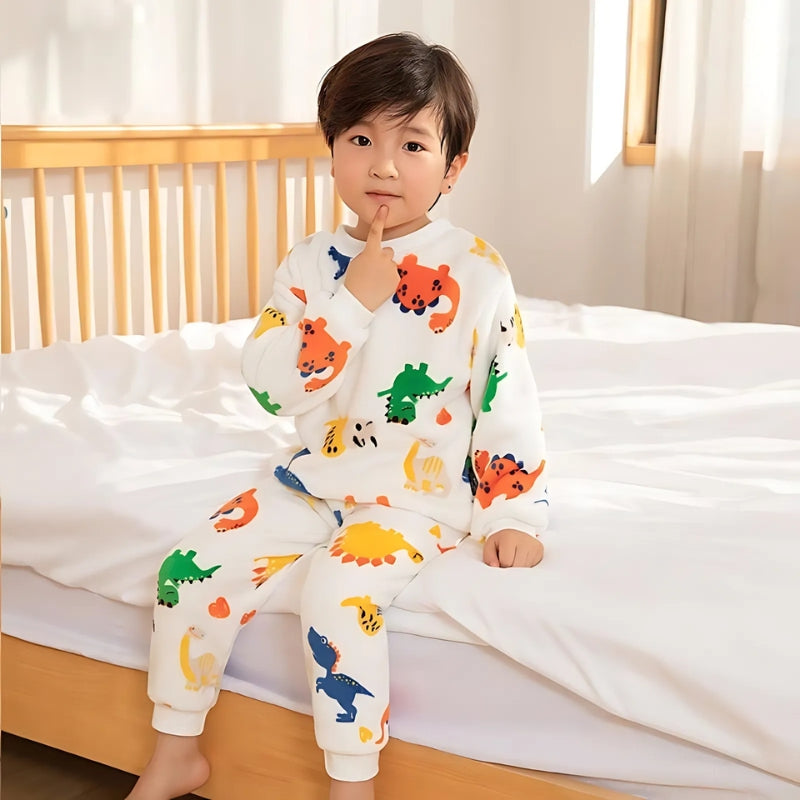 Ju Ju Jam's Vibrant Dino Co-ord Set for boys and girls – a playful outfit for all-day adventures.