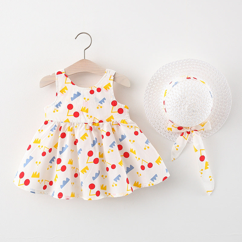 Adorable Ju Ju Jam Girl's Dress with Matching Hat - Wing Eye Collection