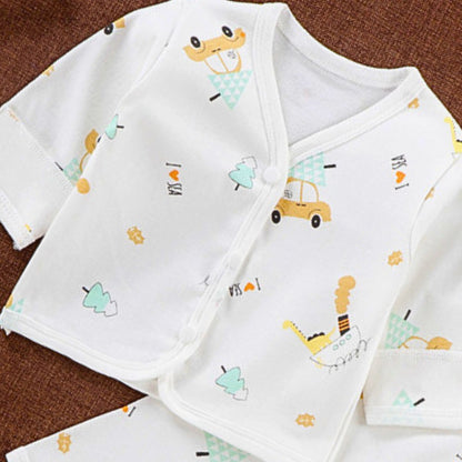 Ju Ju Jam's Speedy Wheels Loungewear Set for babies, designed with vibrant wheel patterns for both boys and girls to enjoy.