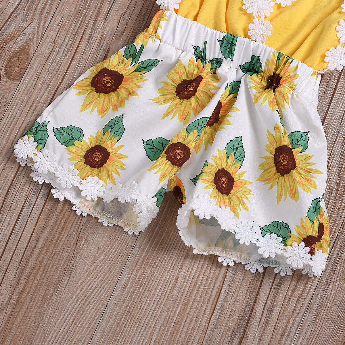 Cute baby outfit: Ju Ju Jam's Sunflower Lace Jumpsuit