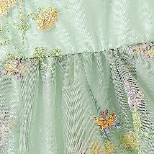 Stylish Flower Embroidered Romper Dress for Girls by Ju Ju Jam - Trendy and Fun