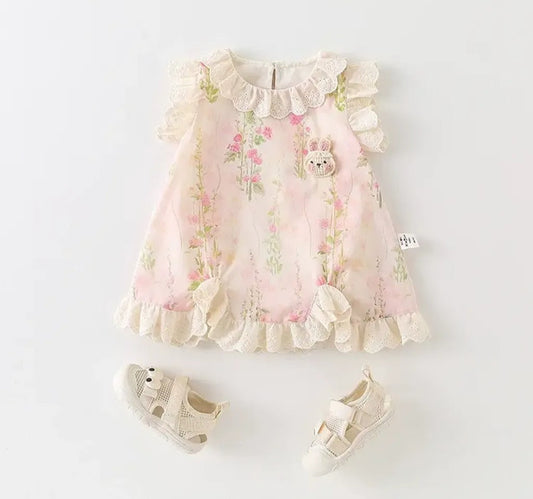 Soft Elegant Baby Girls Romper Dress