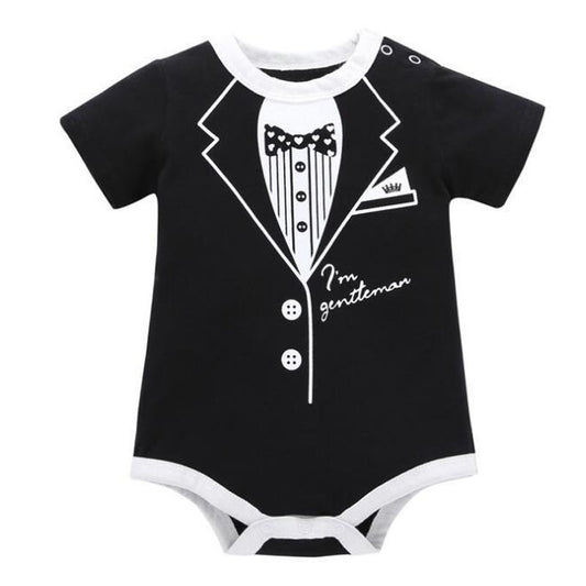 Gentleman Tux Baby Boys Romper