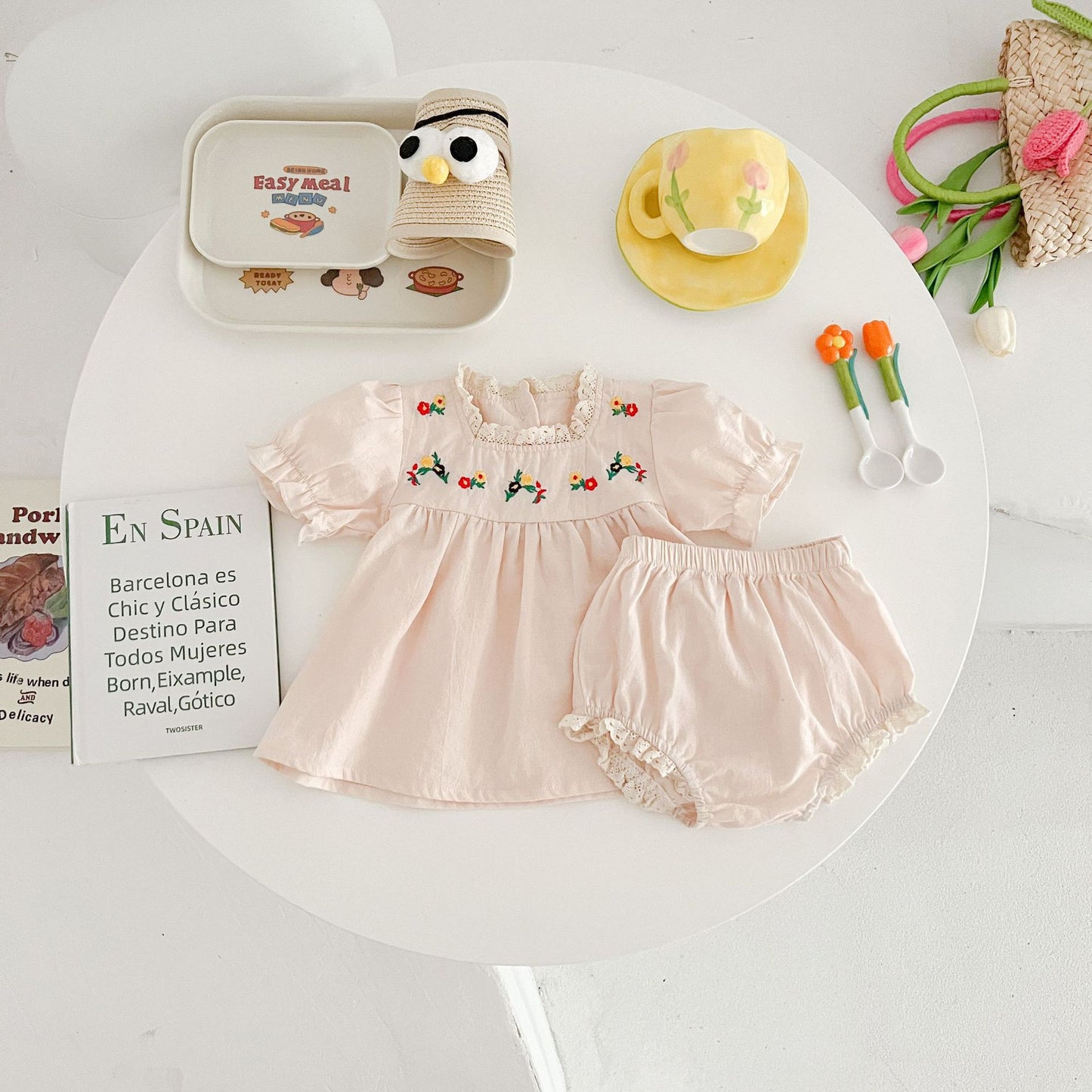 Adorable Embroidered Summer Sets by Ju Ju Jam for little ones