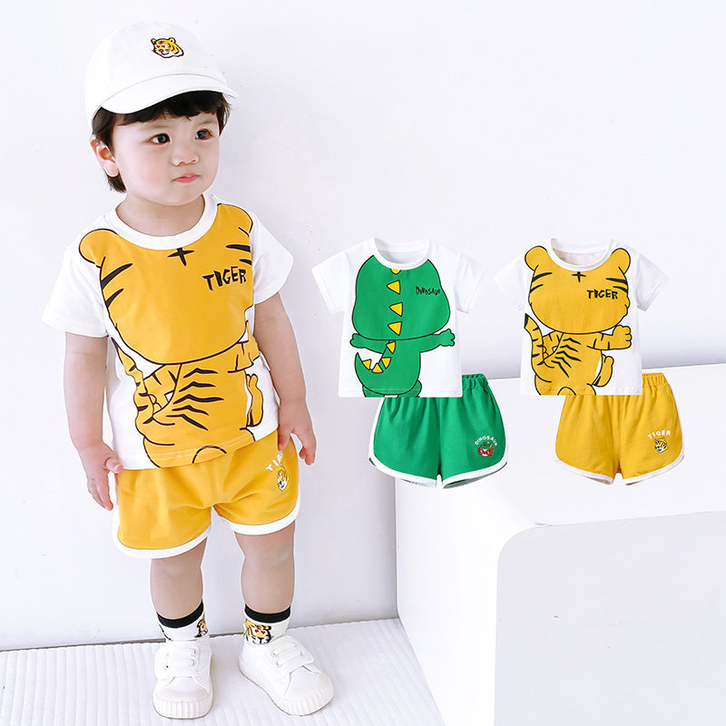 Cherish playful moments with Ju Ju Jam's Tiger and Dino Printed Cool Sets