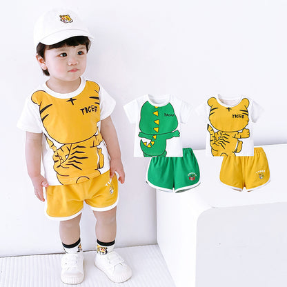 Cherish playful moments with Ju Ju Jam's Tiger and Dino Printed Cool Sets