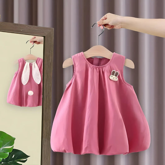 Sparkly Bunny Ears Girls Dress