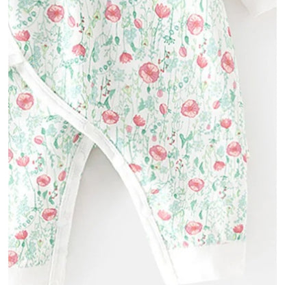 Floral baby romper for girls – Aisha outfit by Ju Ju Jam, made for comfort and cuteness.