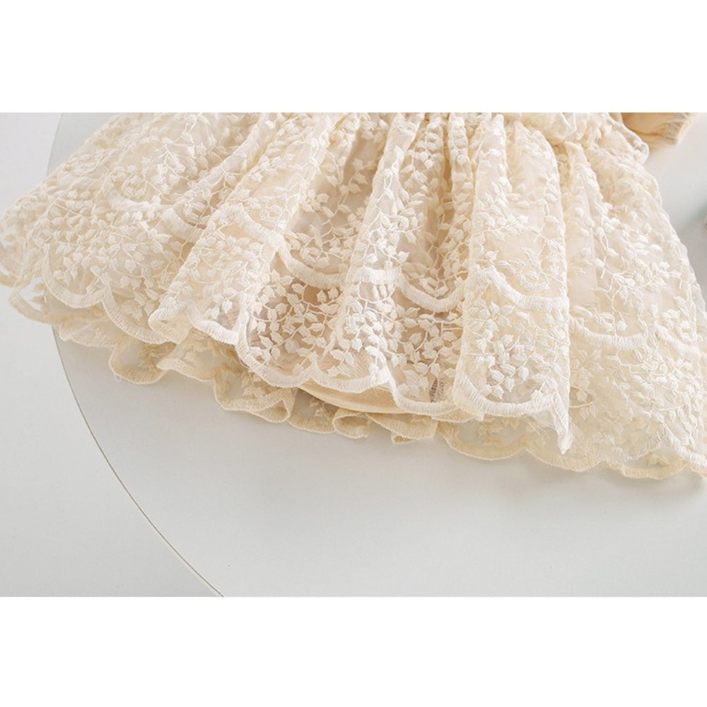 Baby girl special occasion dress – Amber lace romper with hairband from Ju Ju Jam