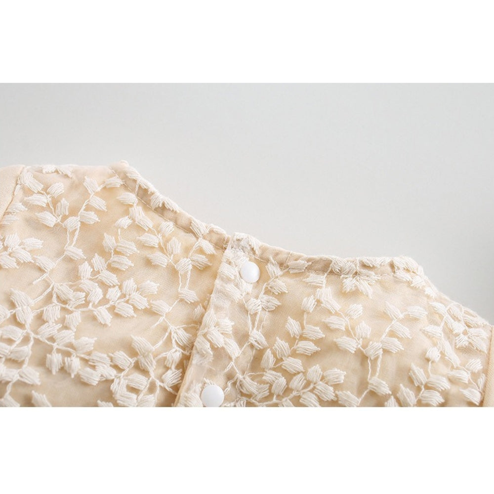 Amber romper dress with lace – baby girls outfit from Ju Ju Jam including a stylish hairband.