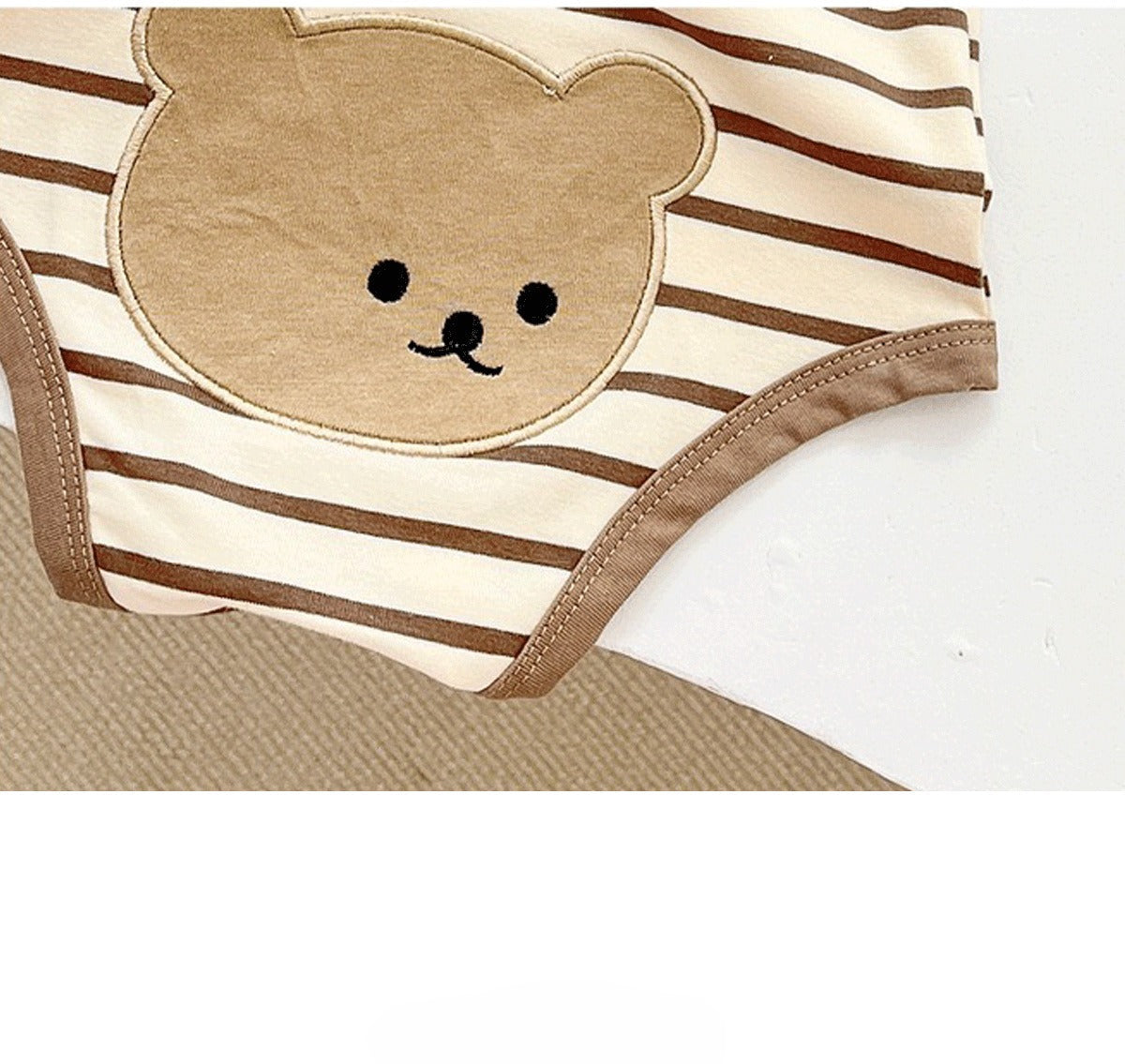 Charming baby romper with bear print and stripes – Ju Ju Jam

