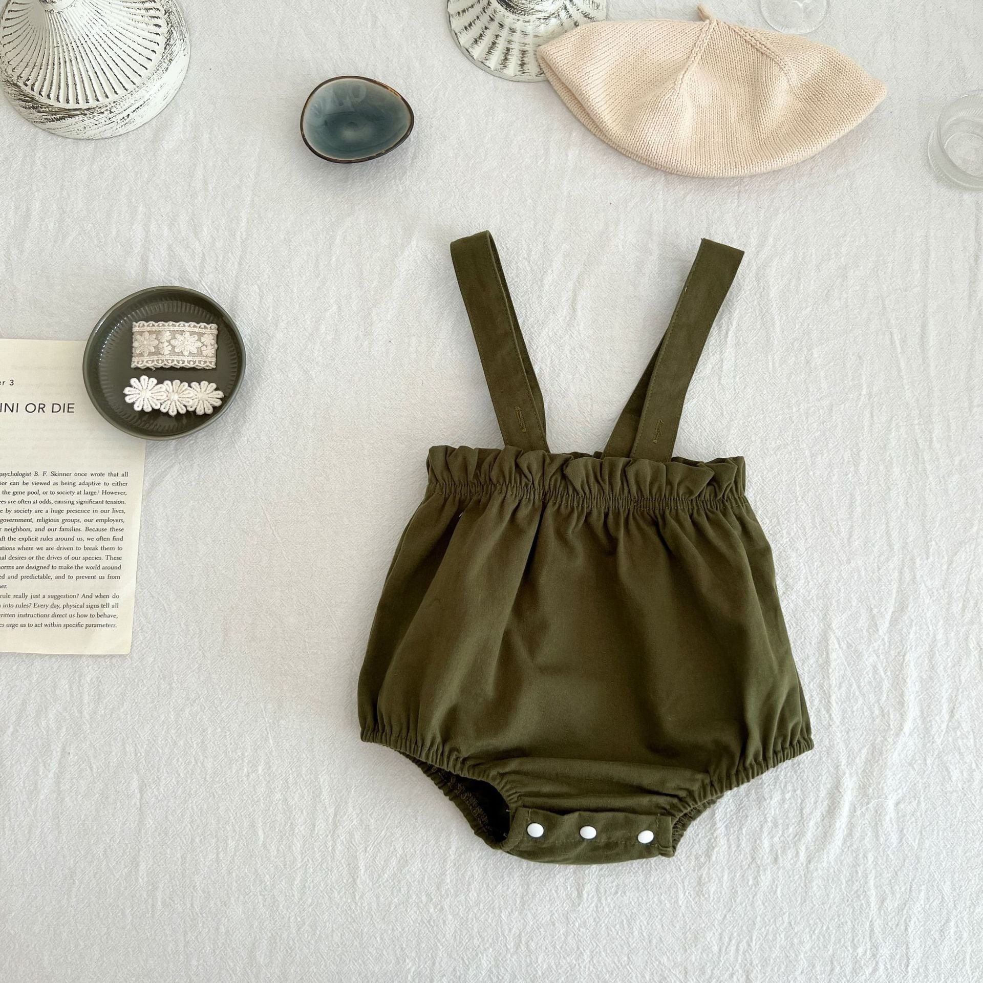 Ju Ju Jam Bella romper – elegant and playful baby girl outfit with matching top and bottom.