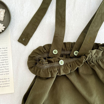 Two-piece romper for baby girls – Bella set by Ju Ju Jam with charming detailing.