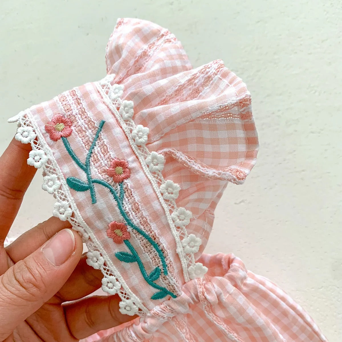 Pretty baby girl romper and headband set with bright blooms – Bloom Bright design by Ju Ju Jam