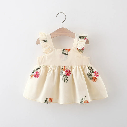 Blossom Elegant Girls Dress - Beautifully designed dress with elegant floral details, perfect for special occasions, available at Ju Ju Jam