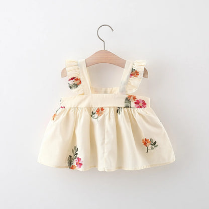 Charming Blossom Elegant Girls Dress - Graceful baby girl dress featuring delicate blossom patterns for a sophisticated look, at Ju Ju Jam.
