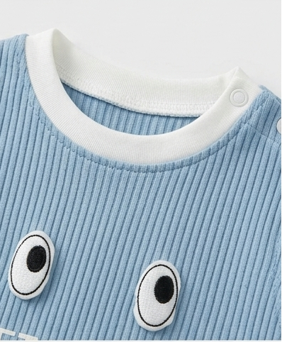 Blue Lavish Eye Baby Boy Romper
