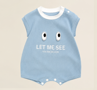 Blue Lavish Eye Baby Boy Romper