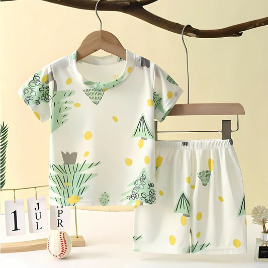 Comfortable boys everyday home wear set β soft cotton loungewear by Ju Ju Jam