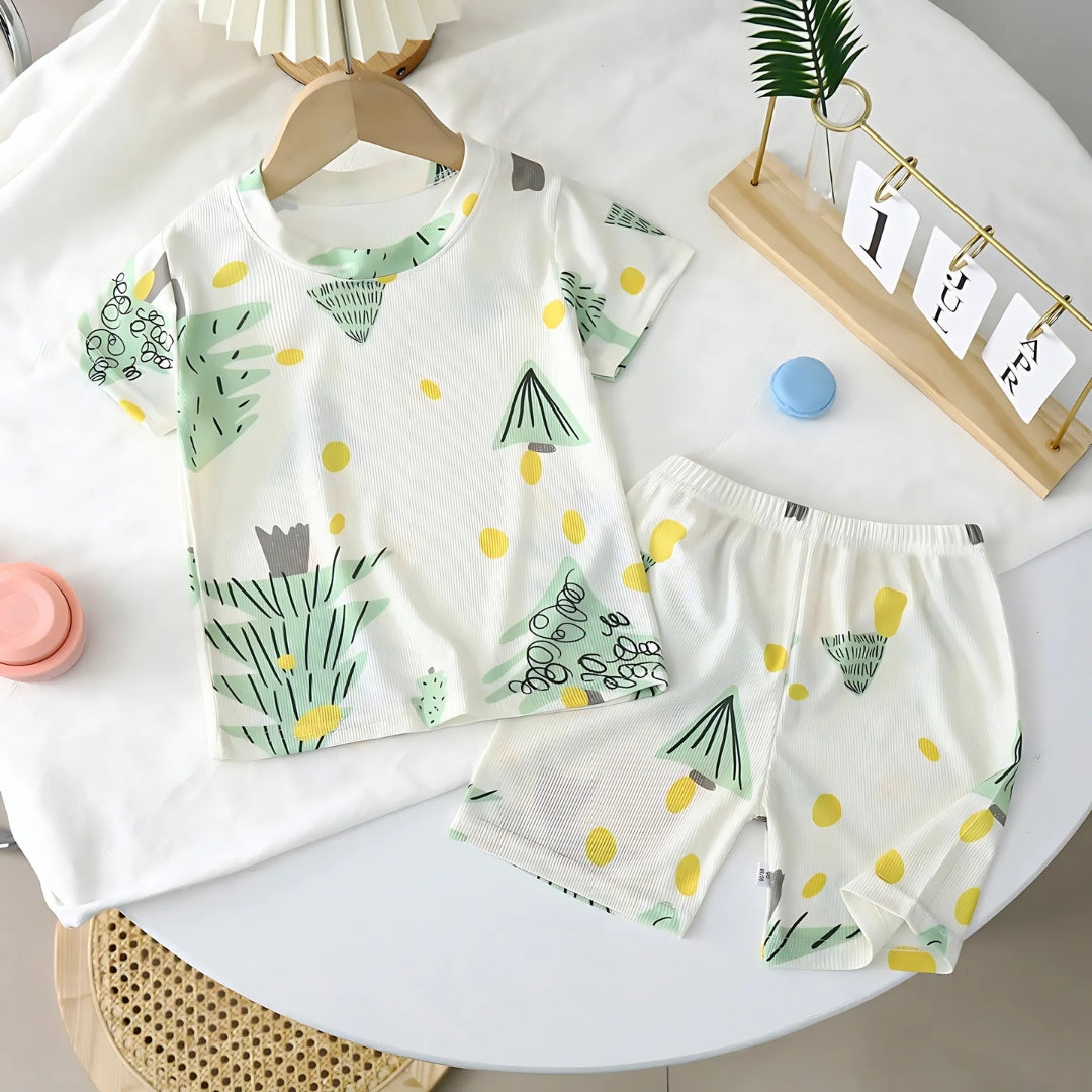 Ju Ju Jam baby boys casual home outfit – breathable T-shirt and shorts set

