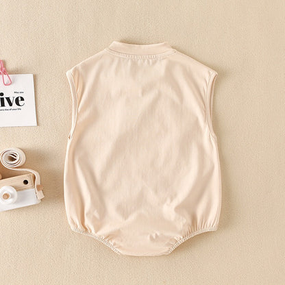 Close-up of Breezy Babe Romper – gentle textures and comfy material

