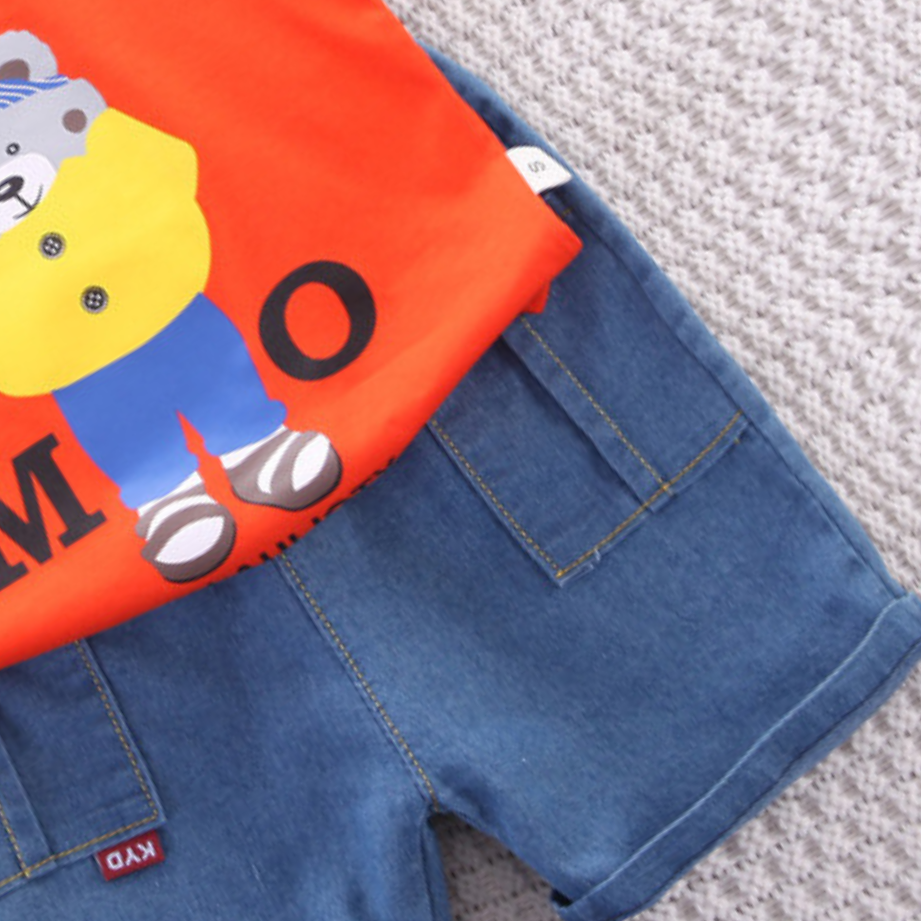 Colorful baby boy T-shirt and shorts set with collar – Ju Ju Jam

