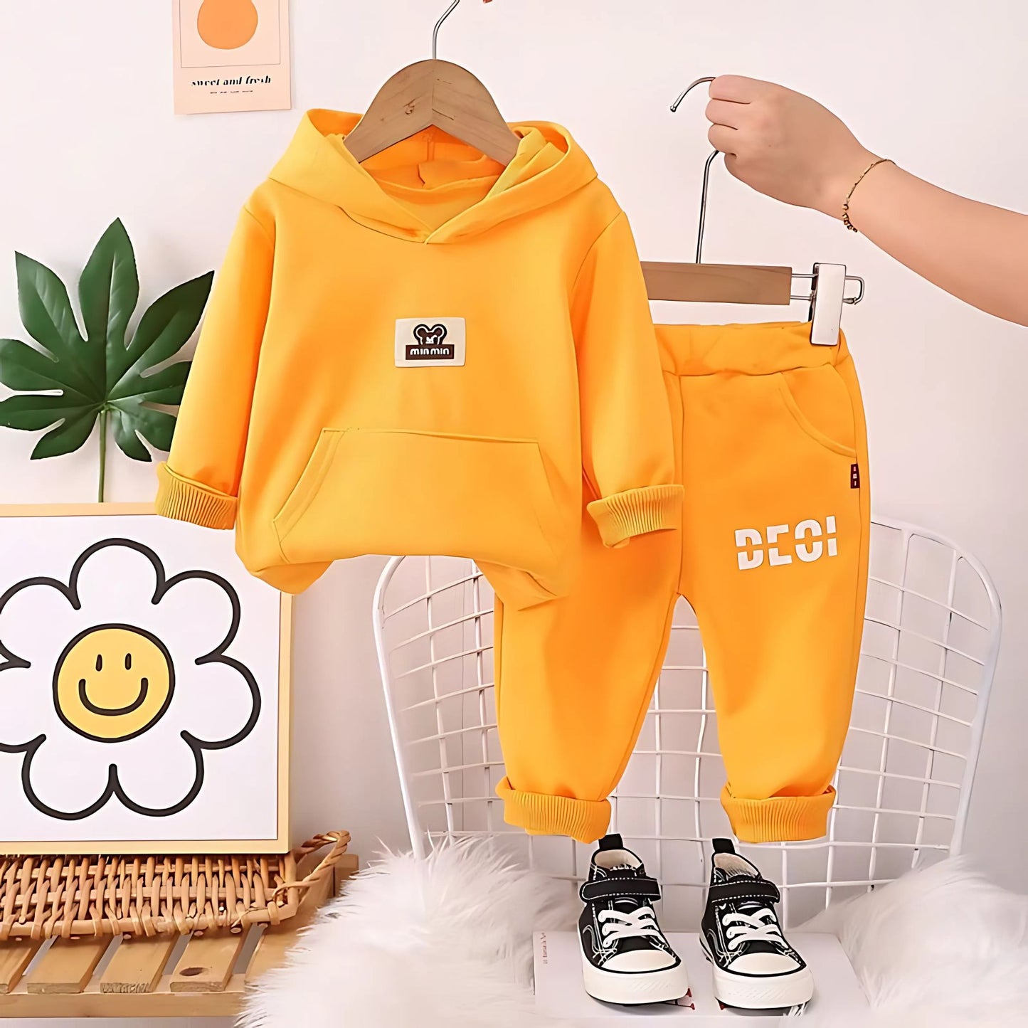 Bright boys hoodie and pants set – cozy and colorful outfit by Ju Ju Jam

