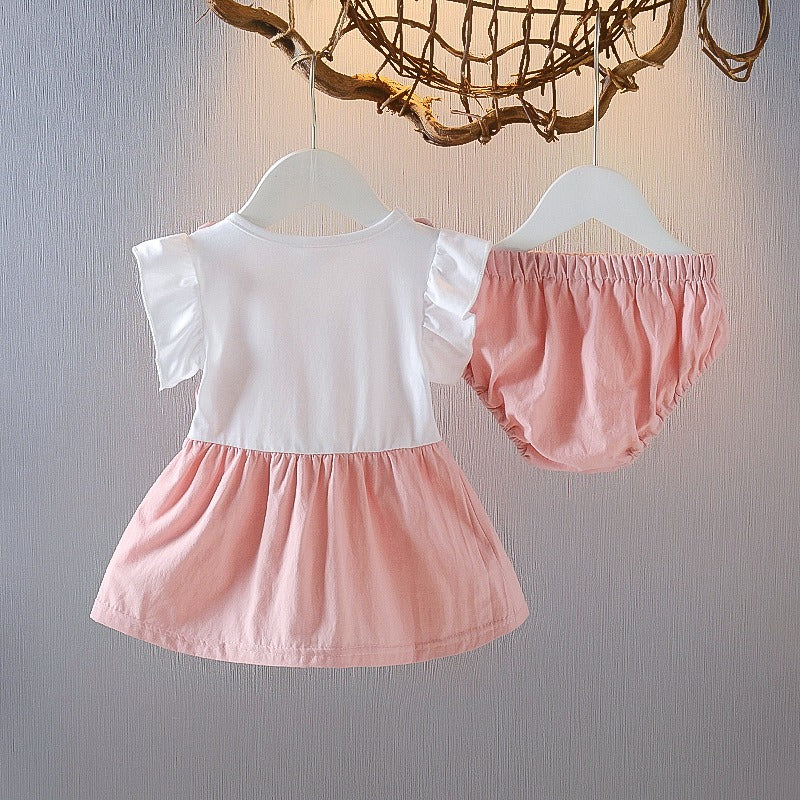 Bunny-themed comfy set for girls – soft and breathable babywear by Ju Ju Jam.

