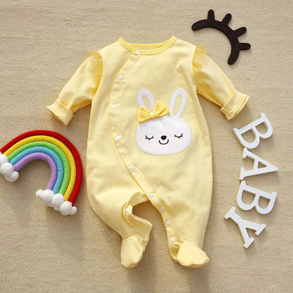 Bunny Love baby girls romper with cute bunny print – Ju Ju Jam

