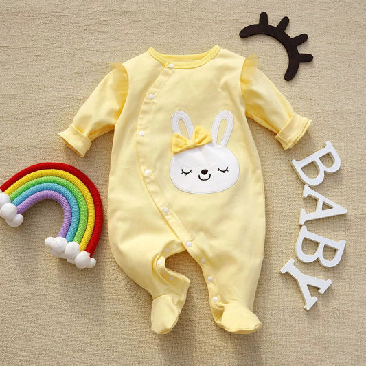 Bunny Love baby girls romper with cute bunny print – Ju Ju Jam

