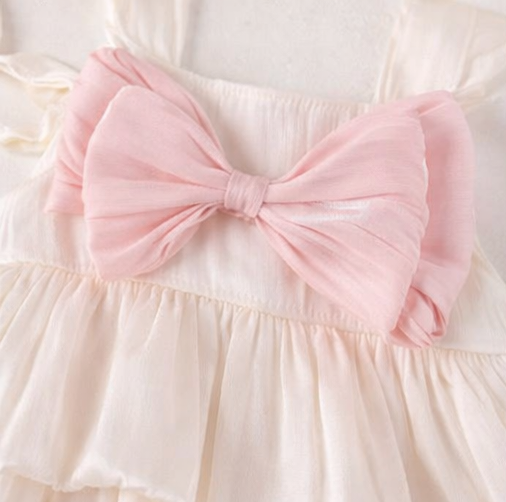 Dia Elegant Bow Baby Girls Romper Dress