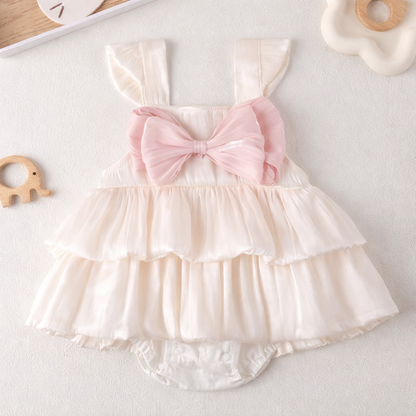 Dia Elegant Bow Baby Girls Romper Dress