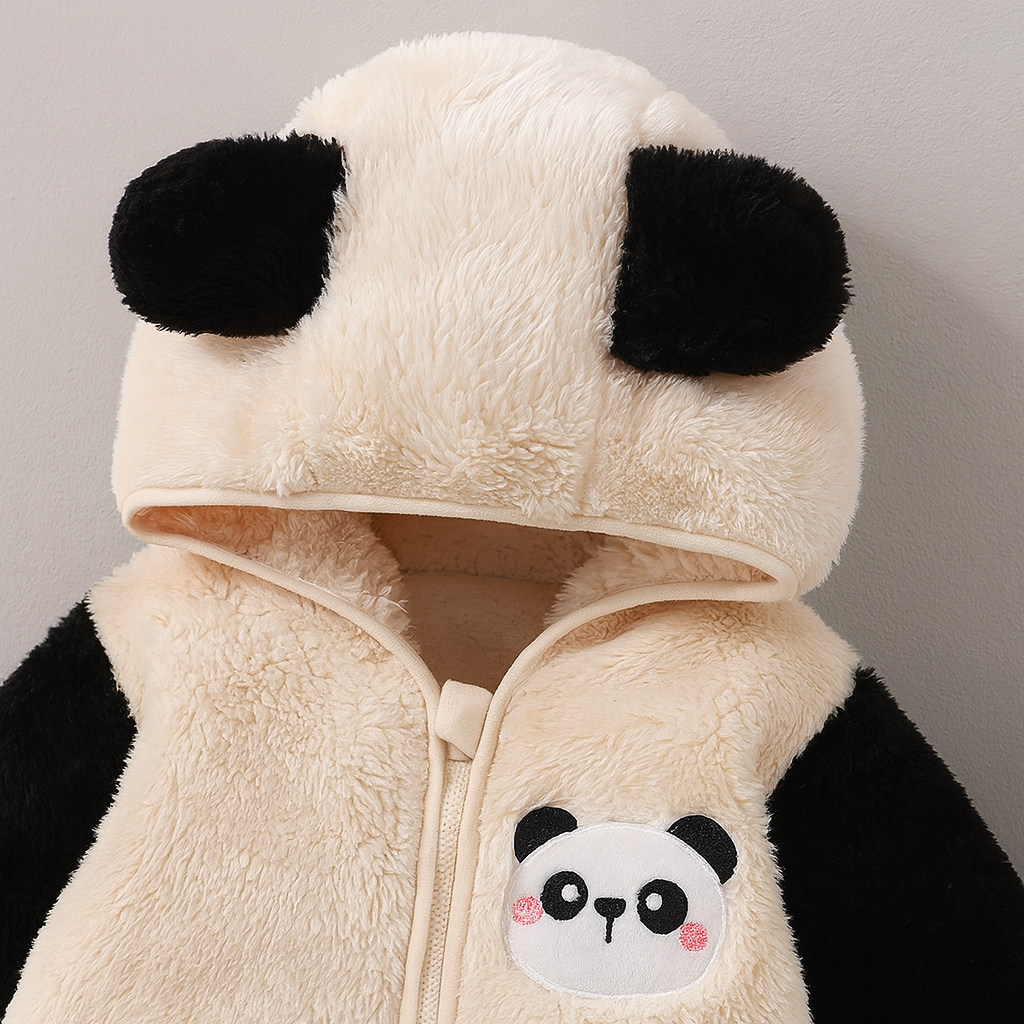 Panda Hooded Boys and Girls Fleece Jacket