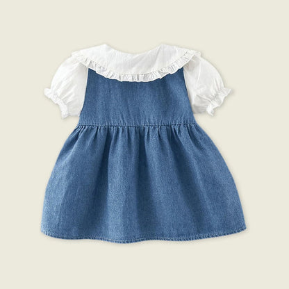 Little girls blue denim dress – Ju Ju Jam kids clothing collection

