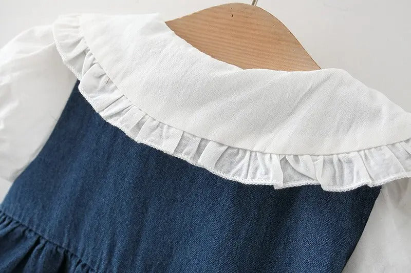 Ju Ju Jam toddler girl denim dress with button details


